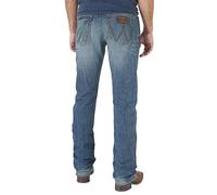 Wrangler Herren Jeans Retro Slim Fit Straight Leg - Blau - 33W / 32L