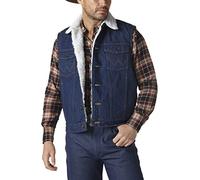 Wrangler Herren Sherpa-Futter Denim Weste - Blau - Small