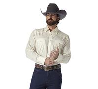 Wrangler Herren Sport Western Basic Two Pocket Long Sleeve Snap Shirt, Helles Hellbraun, Klein