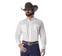 Wrangler Herren Sport Western Basic Zwei Taschen Langarm Snap Shirt, Weiss/opulenter Garten, 3X-Groß