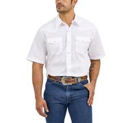 Wrangler Herren Sport Western Basic Two Pocket Short Sleeve Snap Shirt Hemd, Weiß, L