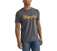 Wrangler Herren-T-Shirt, Western-T-Shirt, Rundhalsausschnitt, kurzärmelig, Dunkelgrau meliert, XL