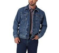 Wrangler Herren Western-Jeansjacke, Cowboy-Schnitt, ungefüttert, Stonewash, L Tall