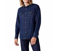 Wrangler Iconic Jeanshemd mit Druckknöpfen für Herren, reguläre Passform