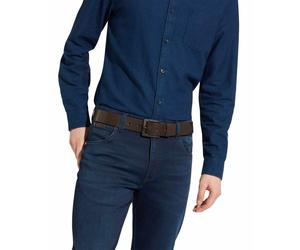 Wrangler Jeans - Ledergürtel mit Logo in braun 85