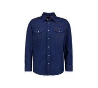Wrangler Jeanshemd Herren Regular Fit Langarm Baumwolle blau, L