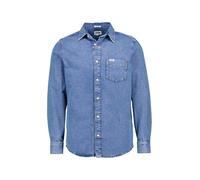 Wrangler Jeanshemd Herren Regular Fit Langarm Baumwolle blau, XL