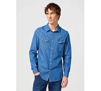 Wrangler Jeanshemd - Regular fit in Blau - Größe L | Herren Plussize