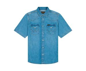 Wrangler Jeanshemd Western mid light wash XXXL