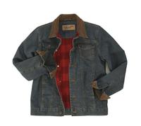 Wrangler Jungen Western Lined Jacket Jeansjacke, Sherpa Rustikales Blau, XXL