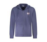 WRANGLER Kapuzenjacke mit Grafik und Reißverschluss in Blau - Größe: M