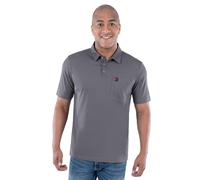 Wrangler Kurzärmeliges Herren-Poloshirt mit Taschen, dunkelgrau, XX-Large