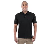 Wrangler Kurzärmeliges Herren-Poloshirt mit Taschen, Schwarz, L