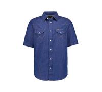 Wrangler Kurzarmhemd Herren Regular Fit Kurzarm Baumwolle blau, XXL
