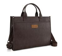 Wrangler Laptoptasche für Damen, 39,6 cm (15,6 Zoll), Vintage-Arbeitstasche für Business, Aktentasche, Handtasche mit verstellbarem Schultergurt, Kaffee, Medium