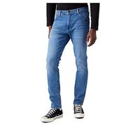 Wrangler Larston Jeans Tapered aus blauem Vintage-Denim W32 / L30 Slim Fit