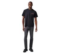 Wrangler Larston Jeans Slim Tapered in grauem Used-Look W36-L30 Slim Fit