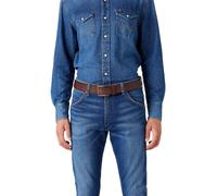 Wrangler Ledergürtel aus Anilin-Rindsleder in Braun 90