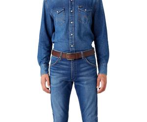 Wrangler Ledergürtel aus Anilin-Rindsleder in Braun 95