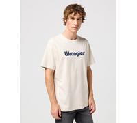 WRANGLER LOGO TEE Kurzarm T-Shirt white beige 112350523 S