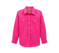 Wrangler Mädchen Long Sleeve Western Shap Shirt Hemd, Rose, XX-Small