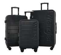 Wrangler Maverick 3-teiliges Gepäck-Set, Schwarz, 28 inches x 18 inches x 11 inches