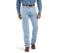 Wrangler Men’s 13MWZ Cowboy Cut Original Fit Jean, Gold Buckle Bleach, 42W x 34L