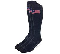 Wrangler Mens American Flag Everyday Western Tall Boot Socks 3 Pair Pack (Charcoal, Men's Shoe Size 9-13 - Sock Size Large)