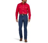 Wrangler Men's Authentic Cowboy Cut Work Western Long-Sleeve Firm Finish Shirt
