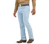 Wrangler Men's Cowboy Cut Active Flex Slim Fit Jean, Bleach, 33W x 34L
