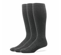 Wrangler Mens Ultra Dri Seamless Toe Western Boot Socks 3 Pair Pack (Charcoal, l)