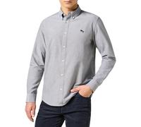 Wrangler Oxford Hemd Langarm Grau Button-Down-Kragen Regular Fit Herren XXL