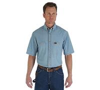 Wrangler Riggs Workwear Herren Chambray Arbeitshemd, hellblau, XX-Large