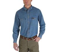 Wrangler Riggs Workwear Herren Denim Arbeitshemd, Antik-Marineblau, X-Large Hoch