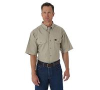 Wrangler Riggs Workwear Herren Foreman Kurzarm Ripstop Arbeitshemd, Khaki, XX-Large
