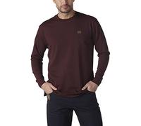 Wrangler Riggs Workwear Herren-Langarm-T-Shirt mit Taschen., burgunderfarben, Groß