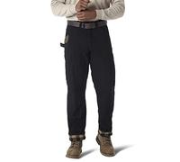 Wrangler Riggs Workwear Men's Flannel Lined Ranger Pant, Black, 34Wx30L
