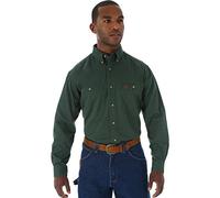 Wrangler Riggs Workwear Men's logger button down shirts, Forest Green, XL Tall UK