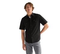 Wrangler Kurzarmhemd Herren Regular Fit Kurzarm Kent-Kragen Baumwolle schwarz, M