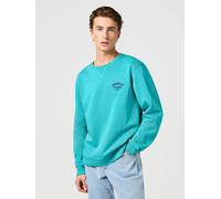 Wrangler Sweatshirt in Türkis - Größe XL | Herren Plussize