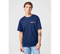 Wrangler - T-Shirt mit großem Aufdruck - Marineblau M
