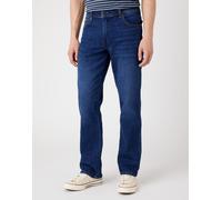 Gerade Jeans WRANGLER "Texas" Gr. 42, Länge 34, blau (dancing water) Herren Jeans Regular Fit (57823809-42)