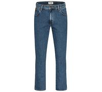 Wrangler Texas Herren-Stretchjeans - Herrenjeans Regular Fit Authentic Straight (W32/L32, Stonewash)