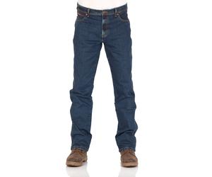 Wrangler Texas Stretch Herren Jeans - Regular Fit - Blue Black - Black Overdye - Darkstone - Stonewash