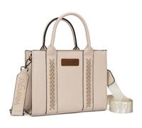 Wrangler Tragetasche für Damen, Designer-Umhängetasche, Handtasche mit Tragegriff und Riemen, A-Natur-Beige, Medium