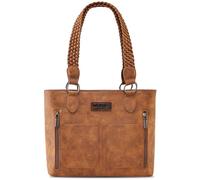 Wrangler Tragetasche für Damen, Western-Geldbörse, mehrere Taschen, Handtaschen, Braided-morocco Brown, Einheitsgröße