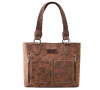 Wrangler Tragetasche für Damen, Western-Geldbörse, mehrere Taschen, Handtaschen, Geflochtene Kaffeebohne, Einheitsgröße