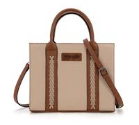 Wrangler Tragetaschen für Damen mit Tragegriff und Geldbörse für Damen, mit verstellbarem Riemen, A-tan, Medium