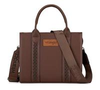Wrangler Tragetaschen für Damen mit Tragegriff und Geldbörse für Damen, mit verstellbarem Riemen, A B Coffee, Medium
