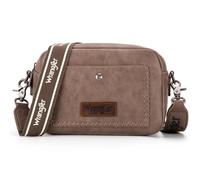 Wrangler Umhängetasche für Damen, trendige Kamera-Schnappschuss-Tasche mit breitem Riemen, Doppellagig, Khaki, Small